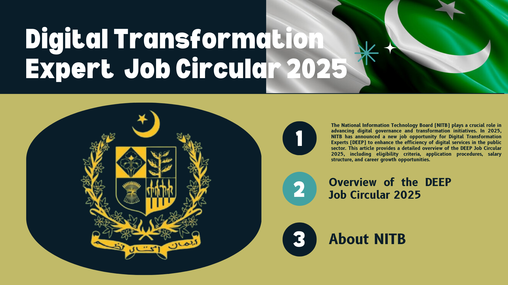 Digital Transformation Expert NITB (DEEP) Job Circular 2025